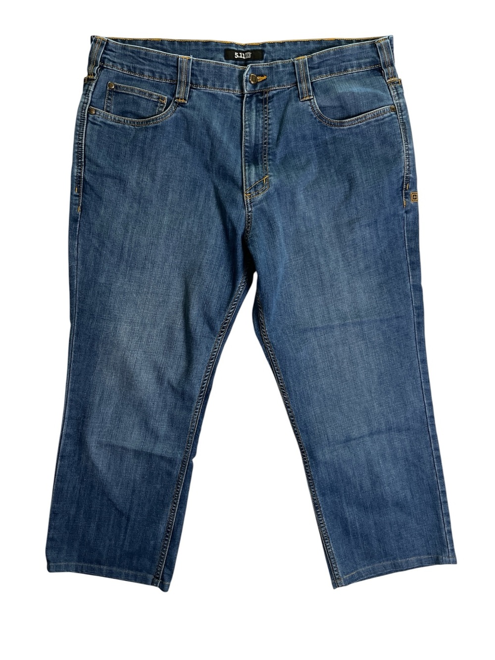 HEMMED! 5.11 Tactical Jeans Men’s 38x30 (Hemmed to 25.25” Inseam) Blue Straight